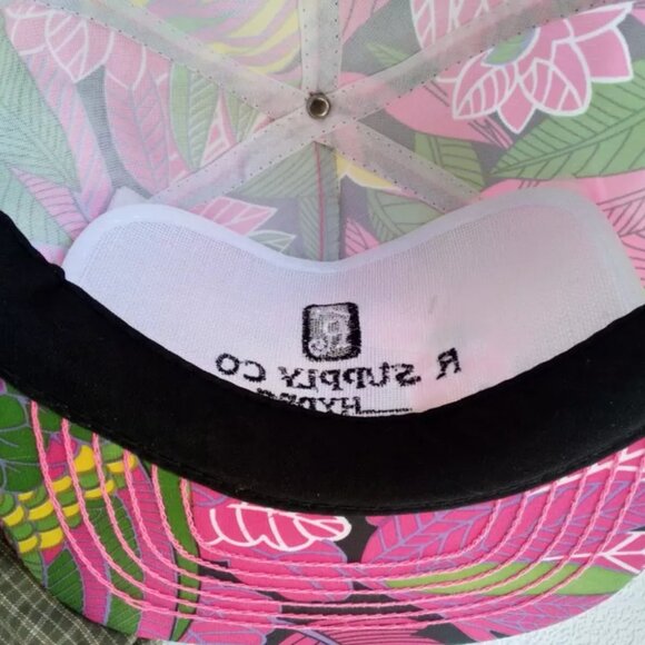 Vintage San Sun Hawaiian Floral Snapback Rope Hat - EUC - Picture 11 of 13